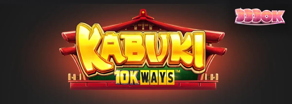 Kabuki 10k Ways slot machine theme featuring Japanese theatre masks and bamboo forest background.