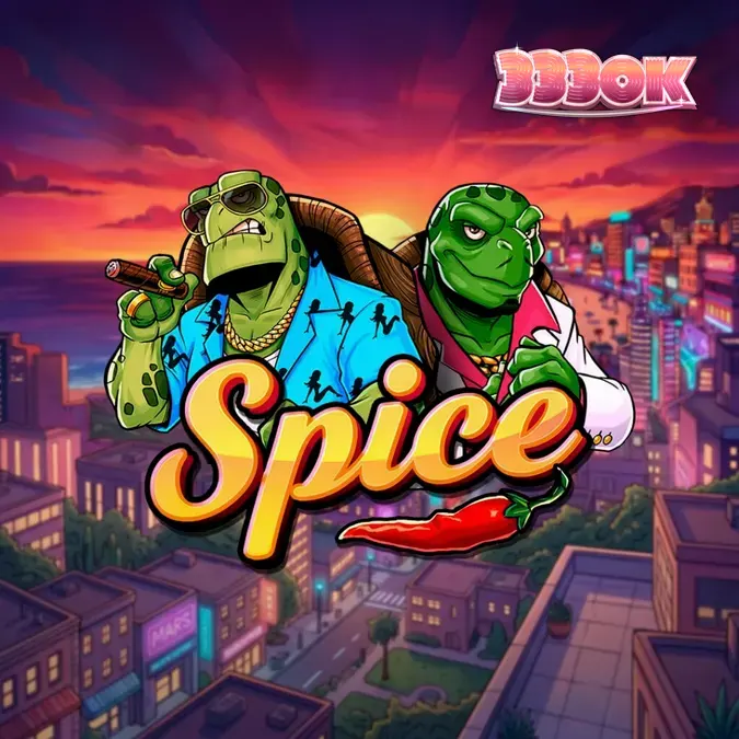 Spice স্লট গেমের ফিচার এবং গ্রিড লেআউটের দৃশ্য